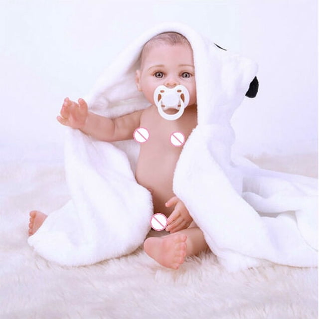 inch 43cm Full Body Silicone Vinyl Reborn Baby Girl Doll Newborn Baby Waterproof heqiyong toy