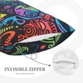 thumbnail image 3 of Lsque Neon Graffiti Urban Art Pattern Pillow Case – Soft & Cozy Throw Pillow Cover, Hypoallergenic Cushion Case for Sleeping Women with Envelope Closure-14"x20", 3 of 6