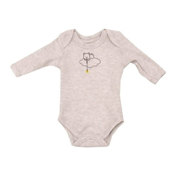 Pañalero Baby Creysi Unisex 0 M Manga Larga Estampado Oso con Nube Gris
