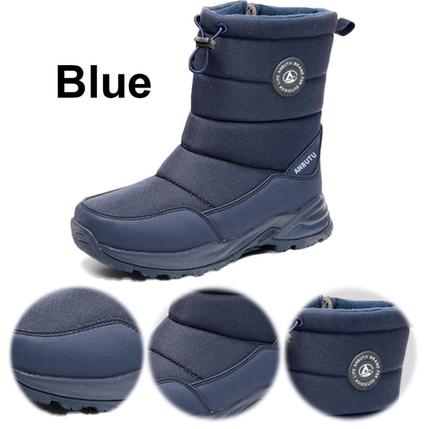 Zapatos Al Aire Libre Botas Nieve Unisex Invernal Piel Cálida Forrada Invierno Aislada