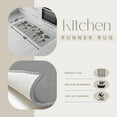 thumbnail image 3 of Wool Effect Wildflowers Kitchen Runner Rug 48 x 20 Inches Gray Black, 3 of 5