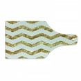 thumbnail image 1 of Abstract Cutting Board, Horizontal Zigzag Pattern Chevron Minimalist Backdrop Simple Modern Design, Tempered Glass Cutting and Serving Board, Wine Bottle Shape, Pale Coffee White, by Ambesonne, 1 of 1