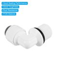 thumbnail image 4 of Unique Bargains 1/4 Pouce Pousser pour Connecter Raccord Coude POM 1/4NPT Filetage Mâle Raccords Rapides Blanc 3 Pack, 4 of 4