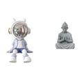 thumbnail image 1 of Figura de escritorio,Estante con estatua de astronauta para decoración de oficina y hogar,Estatua de mono,Estatua de Buda Mono para Interiores y Exteriores Budista,Figuras en miniatura, 1 of 8