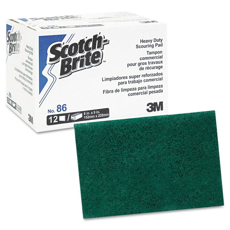 Heavy Duty Scouring Pad 86, 6 x 9, Green, 12/Pack, 3 Packs/Carton Heavy Duty Scouring Pad 86, 6 x 9, Green, 12/Pack, 3 Packs/Carton