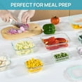 thumbnail image 5 of Paquete de 8 recipientes de vidrio para almacenar alimentos con tapas herméticas, recipientes de vidrio para preparar comidas, aptos para microondas, horno, congelador y lavavajillas, sin BPA., 5 of 5