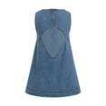 thumbnail image 6 of COMVALUE Women's Sleeveless Crew Neck A-Line Denim Dress Loose Casual Mini Jean Dresses 2026 (S, BU1), 6 of 9