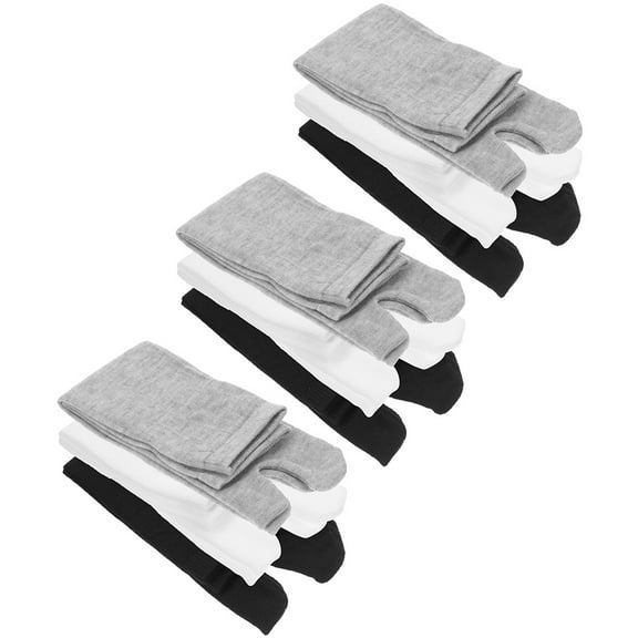 PAMINGONO 9 Pairs Cotton Toe Socks for Men and Women, Breathable Moisture-Wicking Comfort with Acrylic