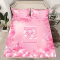 thumbnail image 2 of Feelyou Pink Letter Z Queen Sheet Sets, Fairy Princess , Bowknot Bed Set, 4-Piece, 2 of 7