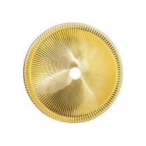 CastelloUSA Cowrie Timeless Gold Tempered Glass Crystal Round Vessel Sink - 16 in.
