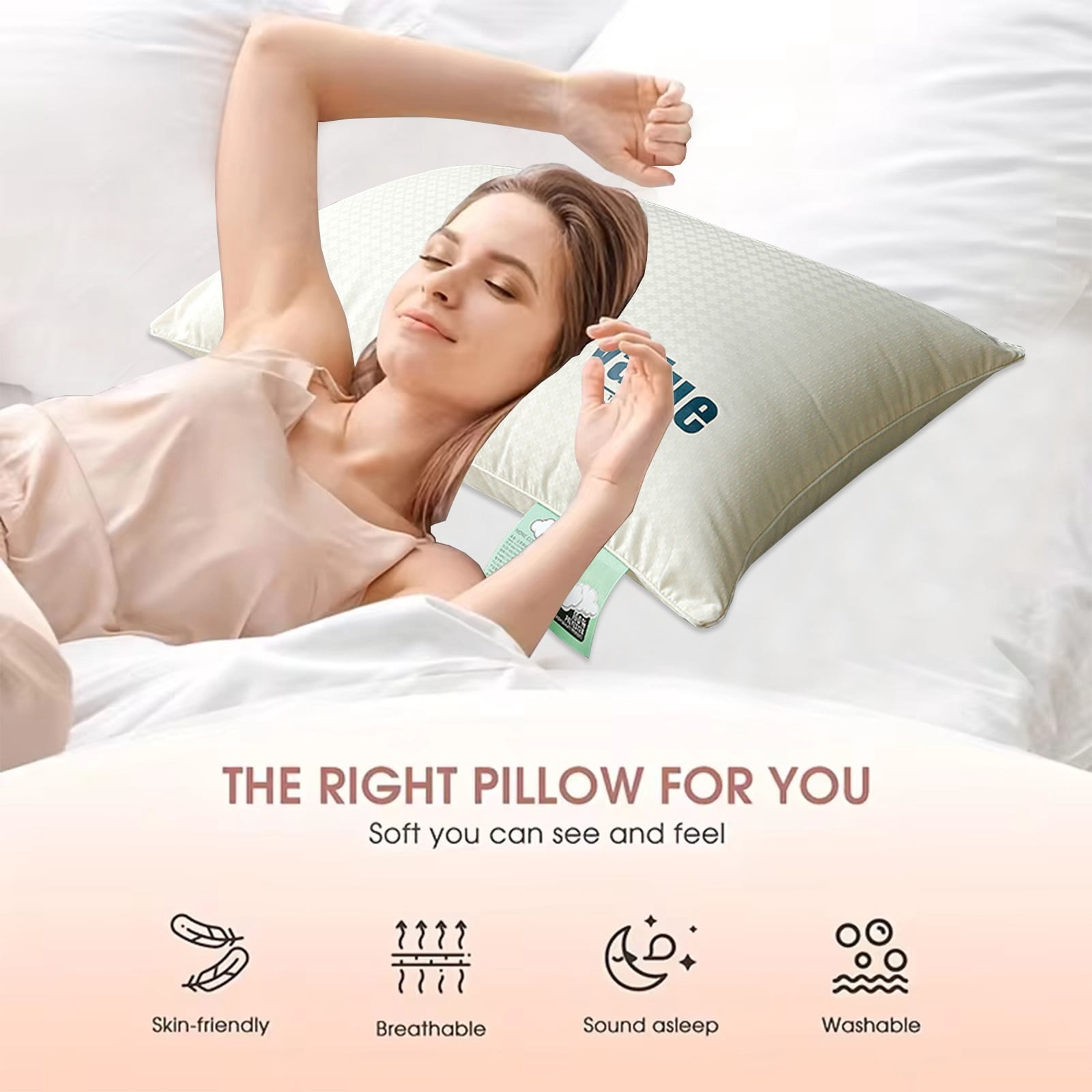 INTONE™ Pillow HBYJLZYG Pillows Spa Neck Protection Pillow Knitted Cottons Class