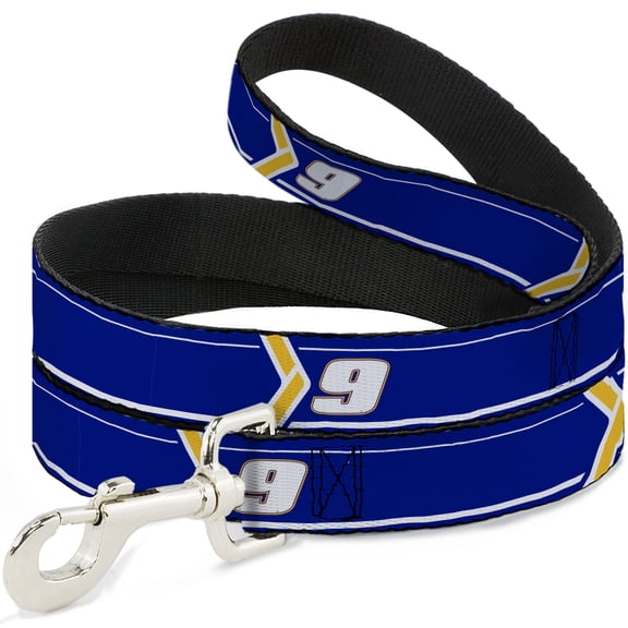 Hendrick Motorsports Pet Leash, Dog Leash, HMS Car Scheme Blue Yellow White, 4 Feet Long 1.0 Inch Wide