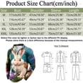 thumbnail image 3 of Wyzesi White T Shirts Men Fitted Male Easter Day Spring and Summer Zipper Long Sleeve Lapel Full Print Holiday Celebration T Shirt White T Shirts Men Slim Fit Ribbed, 3 of 4