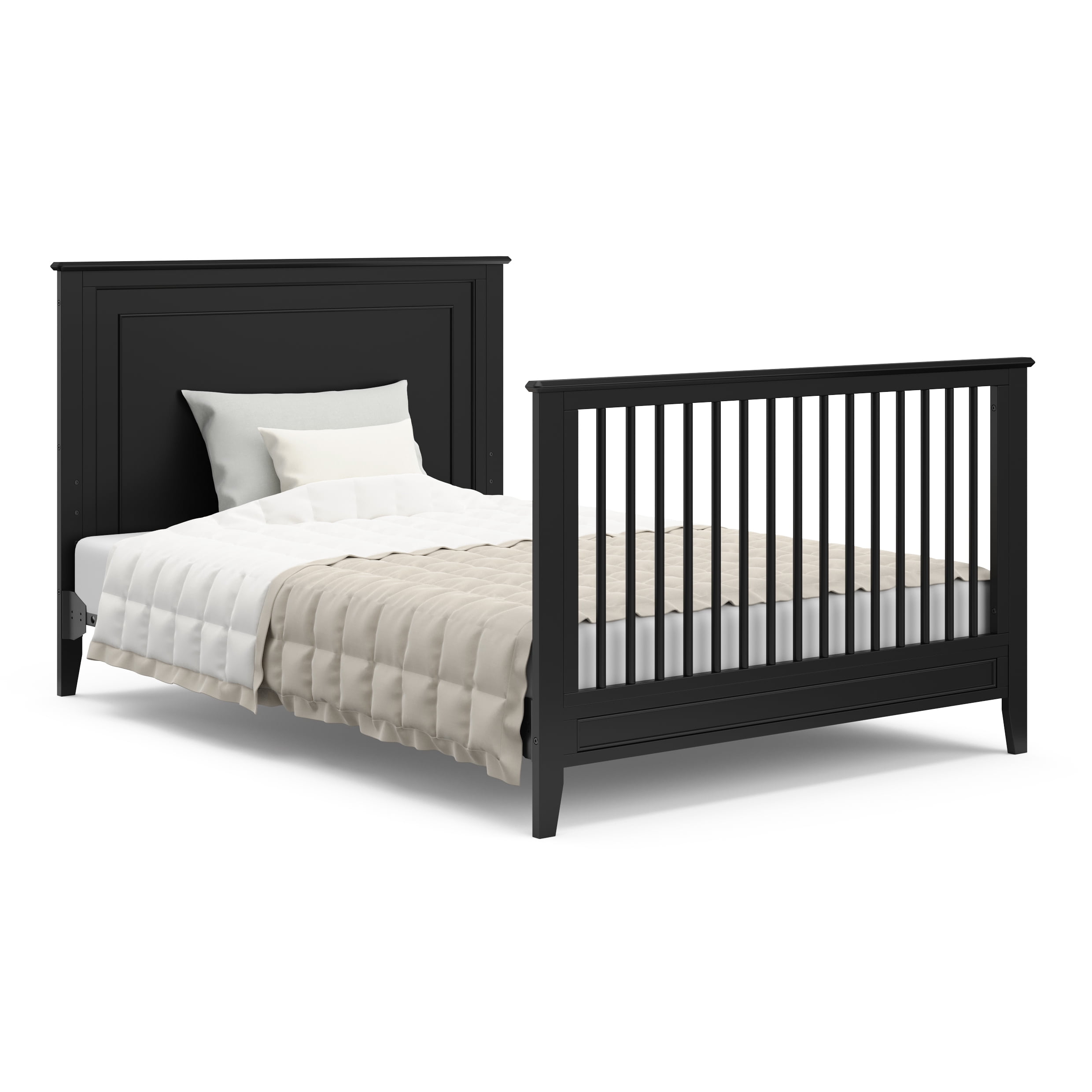 Storkcraft Solstice 5-in-1 Convertible Baby Crib, Black