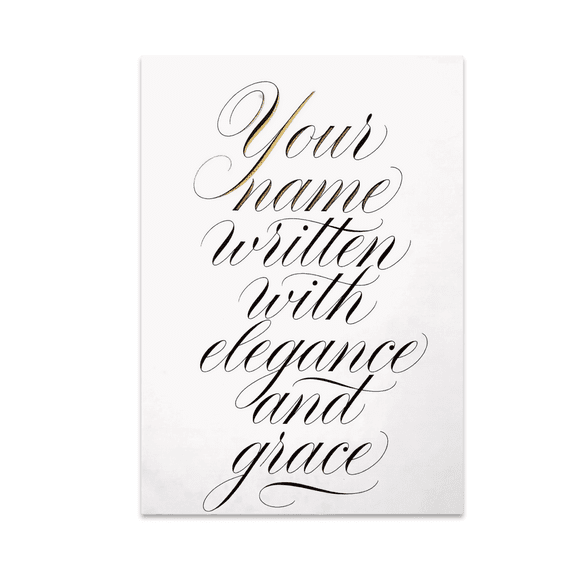 Personalized Calligraphy Art - Home Decor Enthusiast - 13x19 Poster Print