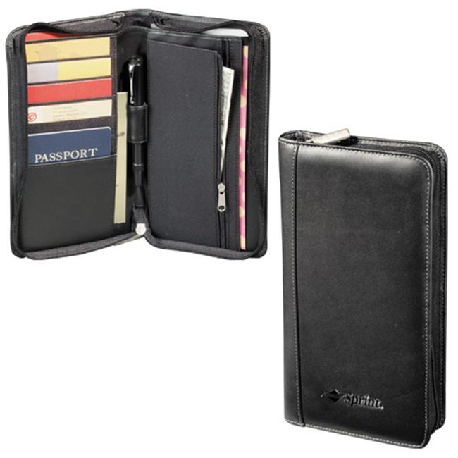 Leeds 950064 Millennium Leather Travel Wallet Black