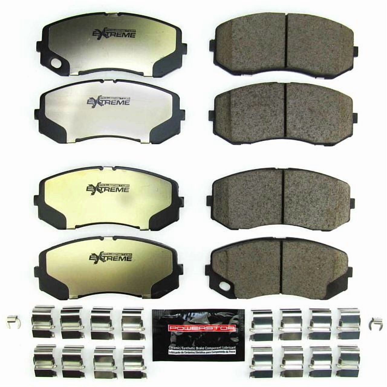 Power Stop Front/Rear Z36 Truck and Tow Carbon-Fiber Ceramic Brake Pads with Hardware Z36-1265