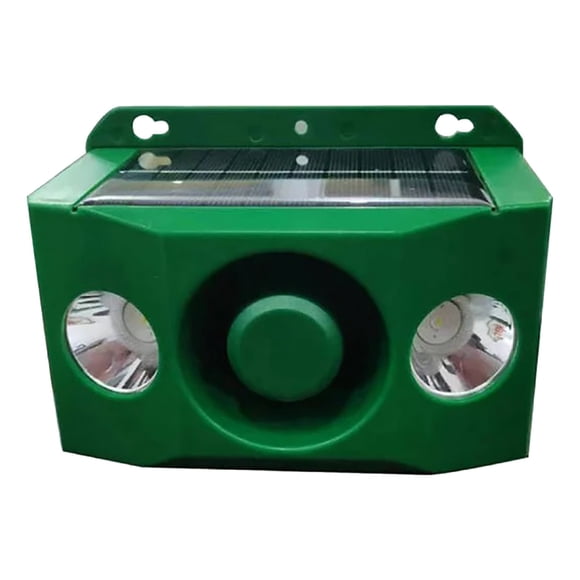 Solar Animal Repellent Lights with Loud Alarm - Motion Activated Deer & Raccoon Deterrent for Yard & Garden Protection