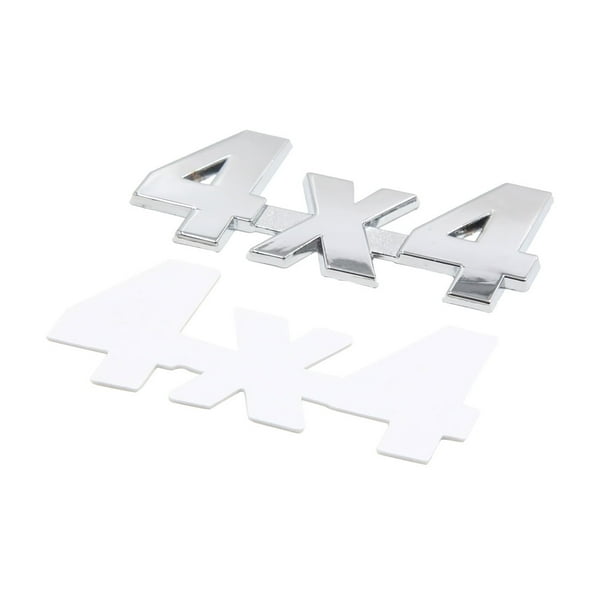 4X4 Insignia Pegatina para el Vehículo Coche Adhesiva Emblema Distintivo Metal Cromado