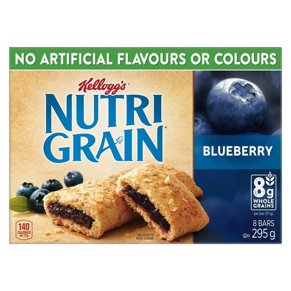 Kellogg's Nutri-Grain Cereal Bars 295g - Blueberry, 8 Bars, 295g, 8 bars