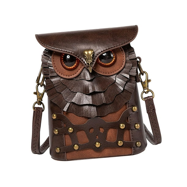 Bolso bandolera informal con diseño de búhos y dibujos animados para el trabajo, ciclismo, viajes, playa