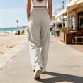 thumbnail image 5 of Women's Cargo Sweatpants Casual Daily Solid Color Sports Cargo Pants Drawstring Multiple Pockets Baggy Y2k Pants, 5 of 9