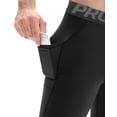 thumbnail image 4 of ZDCGT Compression Pants Men Running Tights Leggings with Pockets Athletic Workout Gym Pants 2 Pack Black,M, 4 of 7