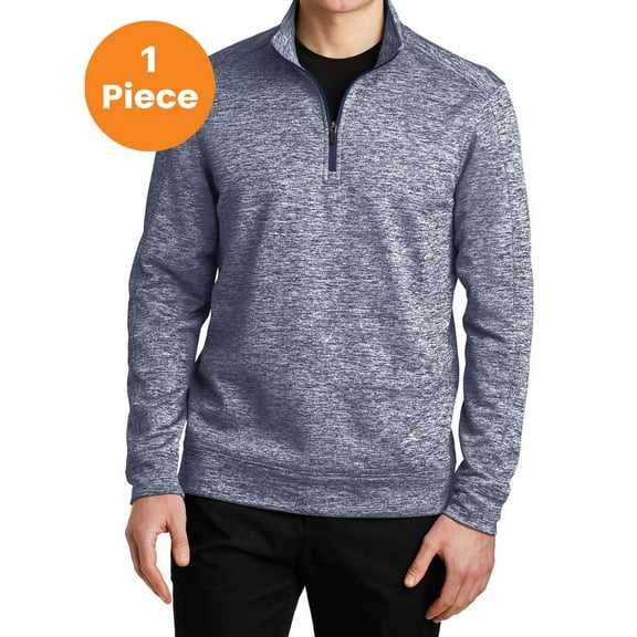 Sport-Tek ST226 PosiCharge Electric Heather Fleece 1/4-Zip Pullover, True Navy Electric, M, Mens Hoodies and Sweatshirts