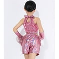 thumbnail image 4 of TAIAOJING Girls Dance Outfits Sets Performance Sleeveless Tops Shorts Fringe Set For Kids Toddler Summer Elastic Playwear Lovely 6-7Y, 4 of 4