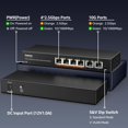 thumbnail image 3 of Conmutador Ethernet YuanLey de 6 puertos y 10 Gb no gestionado con 2 conectores RJ45 de 10 GbE, 3 of 7