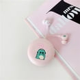 thumbnail image 6 of Universal 3.5mm Plug Bass Dinosaur White/Pink/Black/Blue In-ear Mic Wired Headphones Wired Headset Earplugs Wired Earphones PINK, 6 of 8