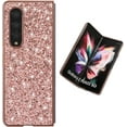 thumbnail image 3 of Compatible with Samsung Z Fold 4 Case Glitter Bling Samsung Galaxy Z Fold 4 Phone Case for Girls Cute Bumper Shockproof Protective Cases (Rose Gold), 3 of 6