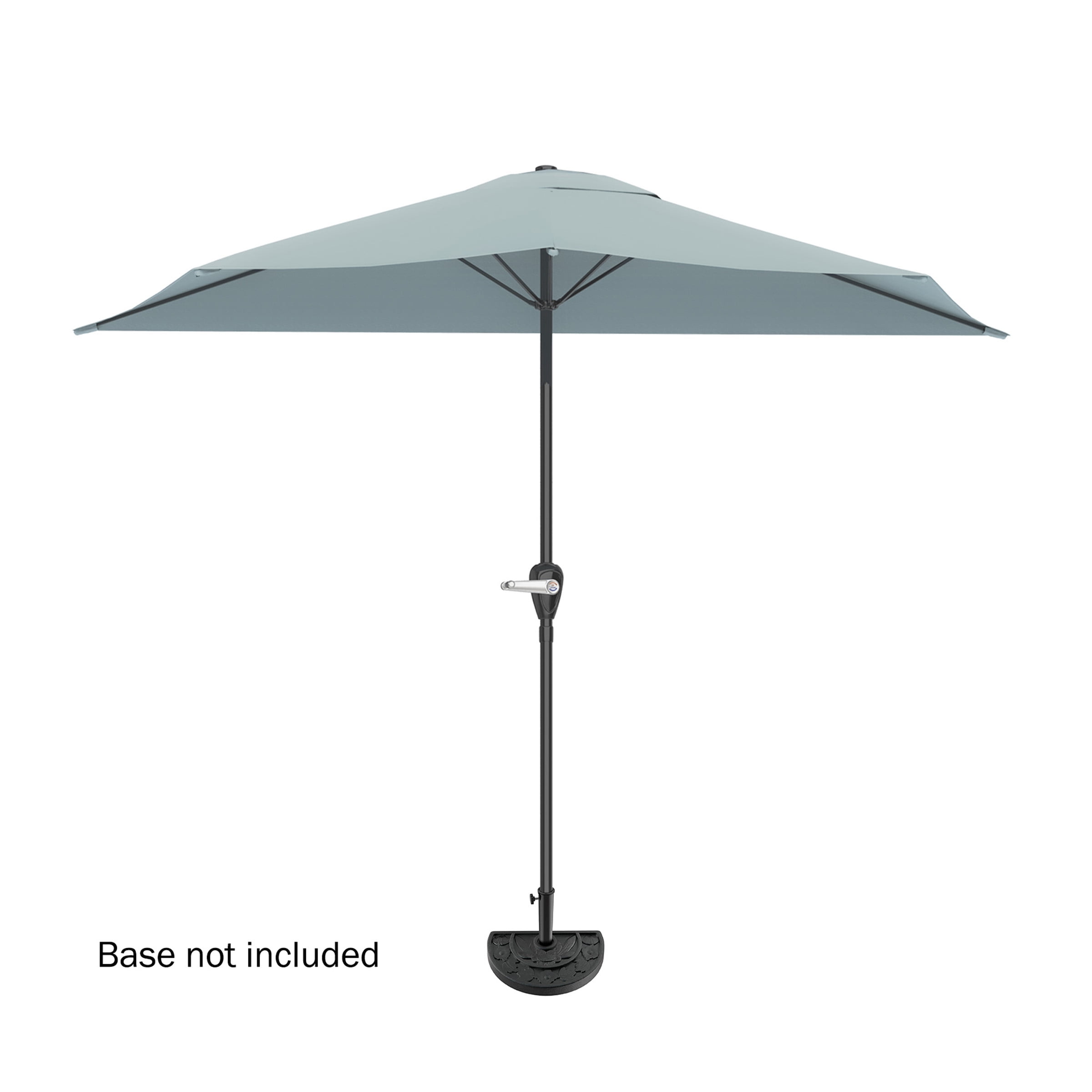 Pure Garden 9ft Half Umbrella for Balcony, Porch, or Deck, Dusty Green