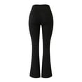 thumbnail image 6 of Fsqjgq Womens Flare Leggings Black High Waist Straight Leg Bell Bottoms Yoga Pants Plus Size Casual Workout Leggings Trousers Black 2XL, 6 of 8