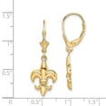 thumbnail image 2 of Auriga Fine Jewelry 14K Yellow Gold Fleur-de-Lis Dangle Earrings for Women, 2 of 5