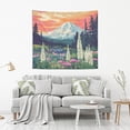 thumbnail image 2 of Yayeee Tapestry Wall Hanging for Bedroom 90" x 60" Living Room Home Wall Art Decor, Floral Mountain, 2 of 7