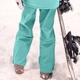 thumbnail image 4 of WTOBBY Women's Thick Cotton Ski Pants, Waterproof and Windproof Trousers for Winter Sports, Warm and Insulated for Cold Weather, Women's Protective Pants for Outdoor Activities,Mint Green M, 4 of 5