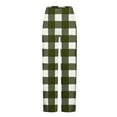 thumbnail image 4 of GuangCheng George Mens Green and White Plaid Pajama Pants Soft, Comfortable Loungewear with Elastic Waist,Size:M, 4 of 5