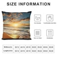 thumbnail image 5 of Creowell Sunset Waves Fashion Style Dirt-Resistant Throw Pillow Covers for Couch Sofa Bed Living Room Bedroom Pillow Case Summer High-Quality 1PC 24x24in, 5 of 5