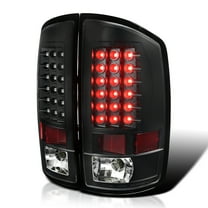 Spec-D Tuning Black Housing LED Tail Lights Compatible with 2002-2006 Dodge Ram 1500/2500/3500, Left   Right Pair Assembly