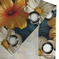 thumbnail image 4 of Ambesonne Flower Grommet Curtain, Summer Bold Petals Floral, 50"x108", Slate Blue Orange and Ivory, 4 of 5
