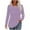 Purple, variant on CLOISE Womens Tops Fall Trendy Striped Shirts Round Neck Long Sleeve Blouses Soft Pleated Colorblock Basic Tees Elegant Outfits Purple XL