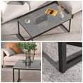 thumbnail image 5 of Wisfor Sintered Stone Rectangle Coffee Table Living Room Cocktail Table with Solid Metal Base,Grey, 5 of 11
