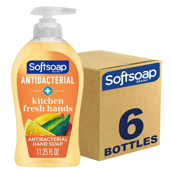 Softsoap Antibacterial TI12 Liquid Hand Soap, Kitchen Fresh Hand Soap, 11.25 Ounce, 6 Pack