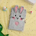 thumbnail image 2 of FeiraDeVaidade Cartoon Rabbit Notebook Plush Diary Book With Lock For Kids Student School Stationery Gift, 2 of 7