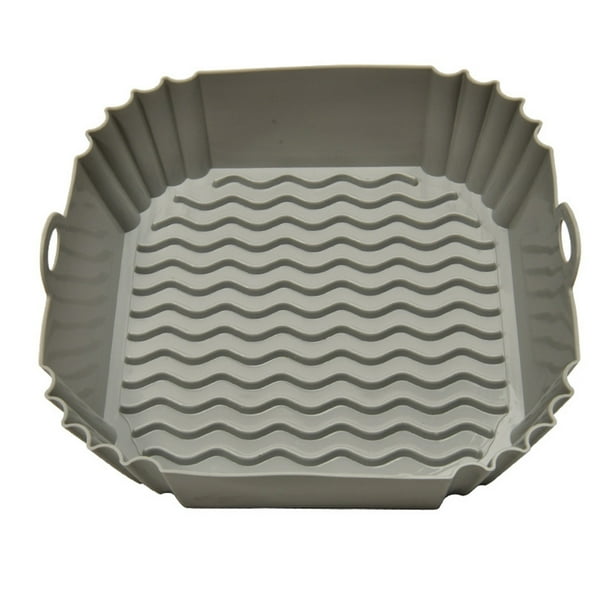 Bandeja para hornear de silicona para freidora de aire cuadrada Olla de silicona para freidora de aire Almohadilla de silicona para freidora de aire cuadrada