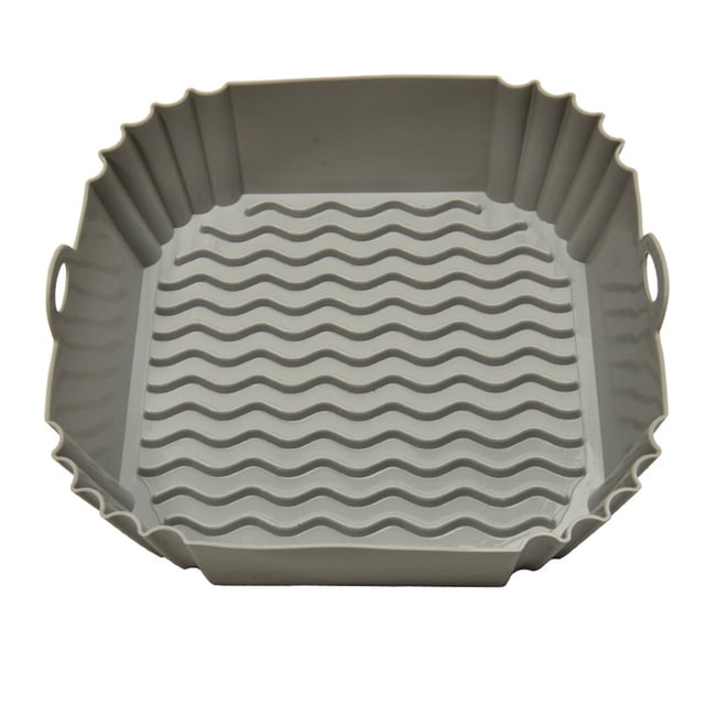 Bandeja para hornear de silicona para freidora de aire cuadrada Olla de silicona para freidora de aire Almohadilla de silicona para freidora de aire cuadrada