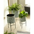 thumbnail image 2 of Painted Metal Planters with Stand Set of 3, 2 of 3