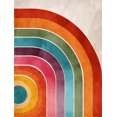thumbnail image 1 of Qisvanset Retro Rainbow Arch Geometric Canvas Print 12x16 Inch Nursery Art, 1 of 8