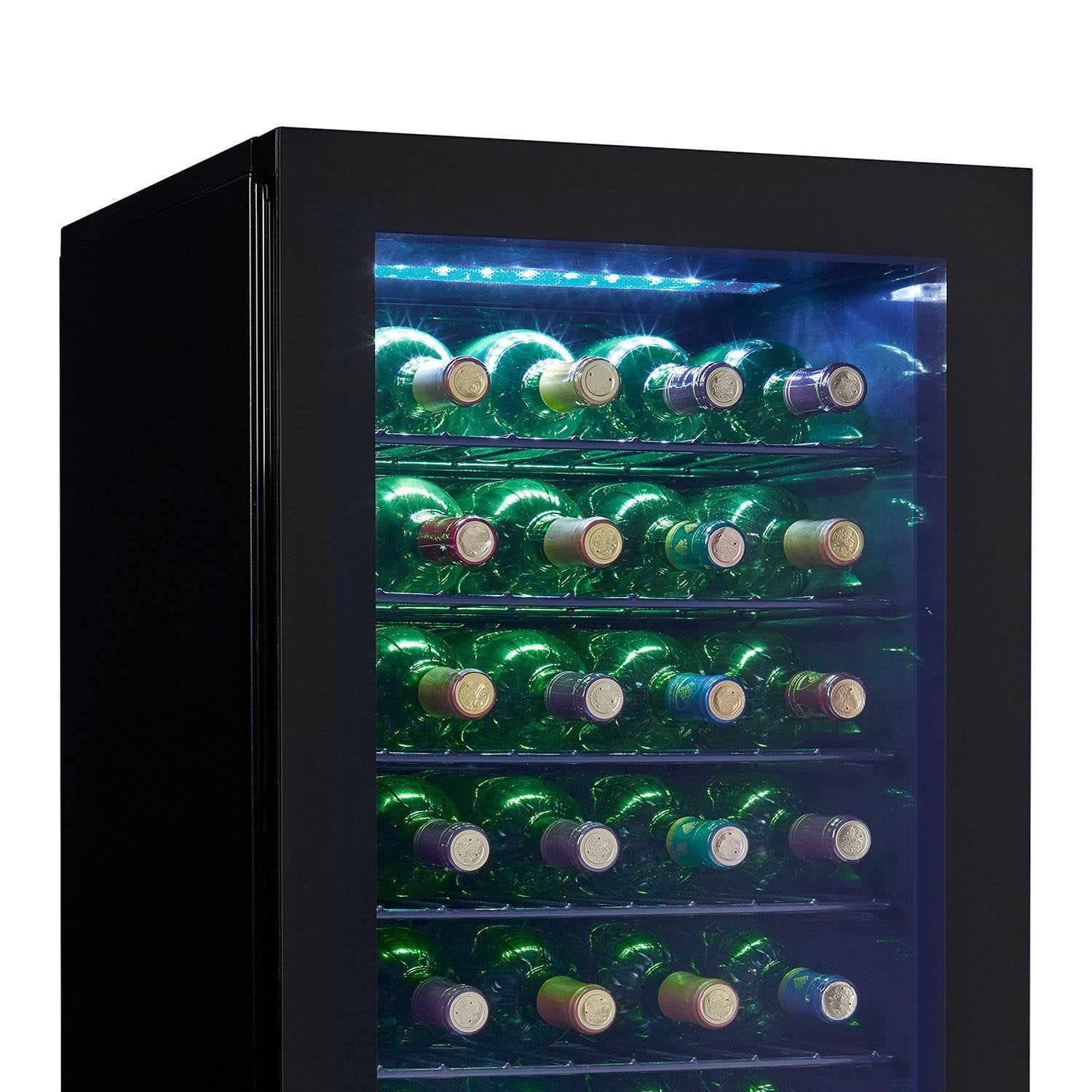 Danby 36 Bottle Electric Wine Cooler Cellar Storage Mini Bar Refrigerator, Black
